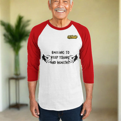 OGBALLA "Balling To Keep Young" 3/4 sleeve raglan shirt