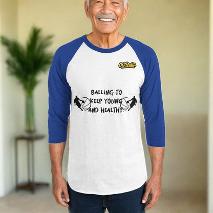OGBALLA "Balling To Keep Young" 3/4 sleeve raglan shirt