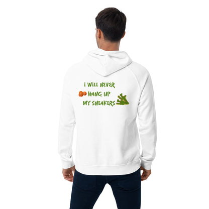 OGBALLA &quot;Never Hang Up My Sneakers&quot; Unisex eco raglan hoodie