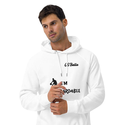 OGBALLA Je suis unguardable Citation humoristique de basket-ball Unisexe eco raglan sweat à capuche