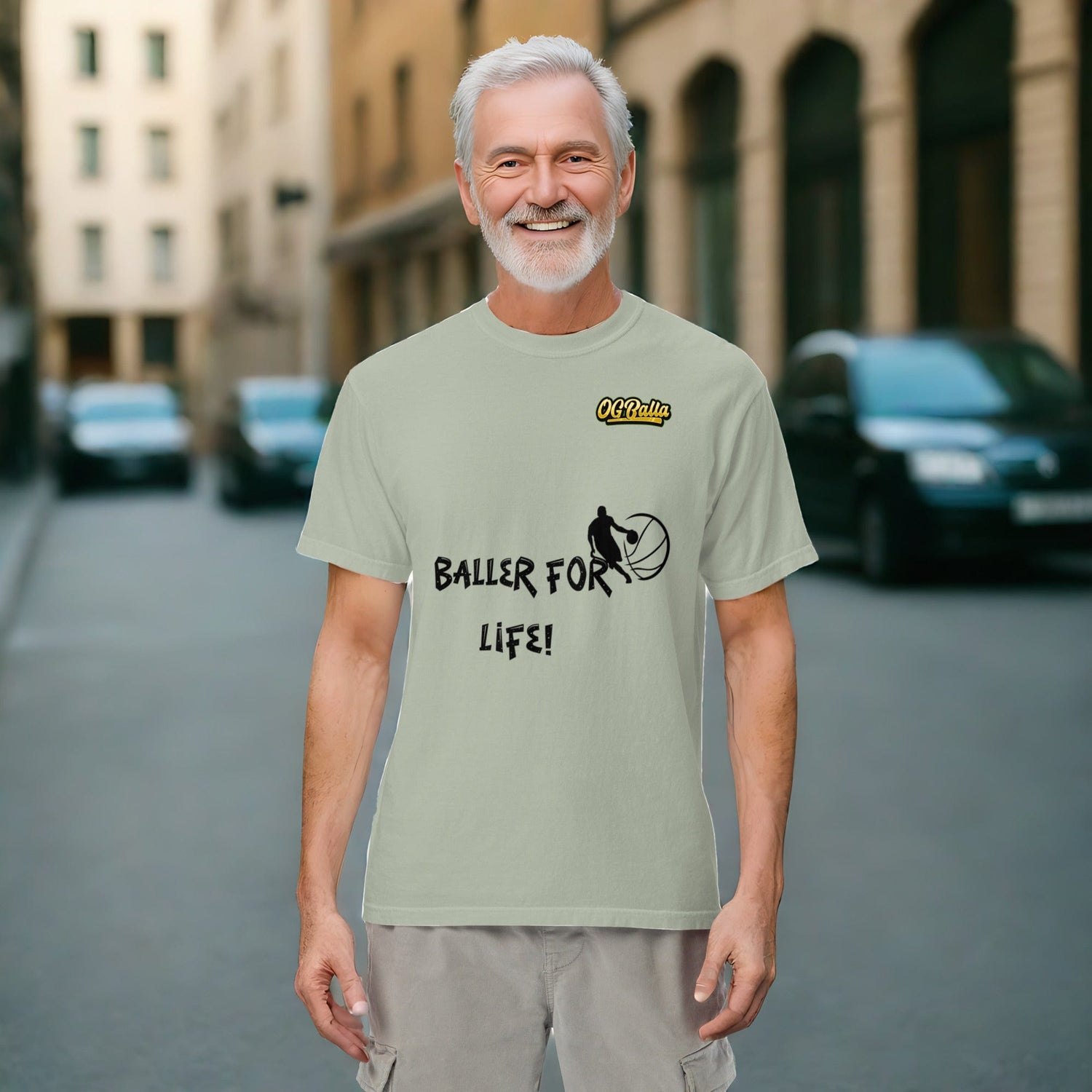 OGBALLA Balla For Life T-shirt poids lourd unisexe *NOUVEAU*