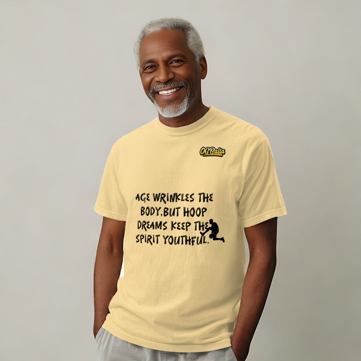 OGBALLA &quot;Hoop Dreams keep You Youthful&quot; Unisex heavyweight t-shirt