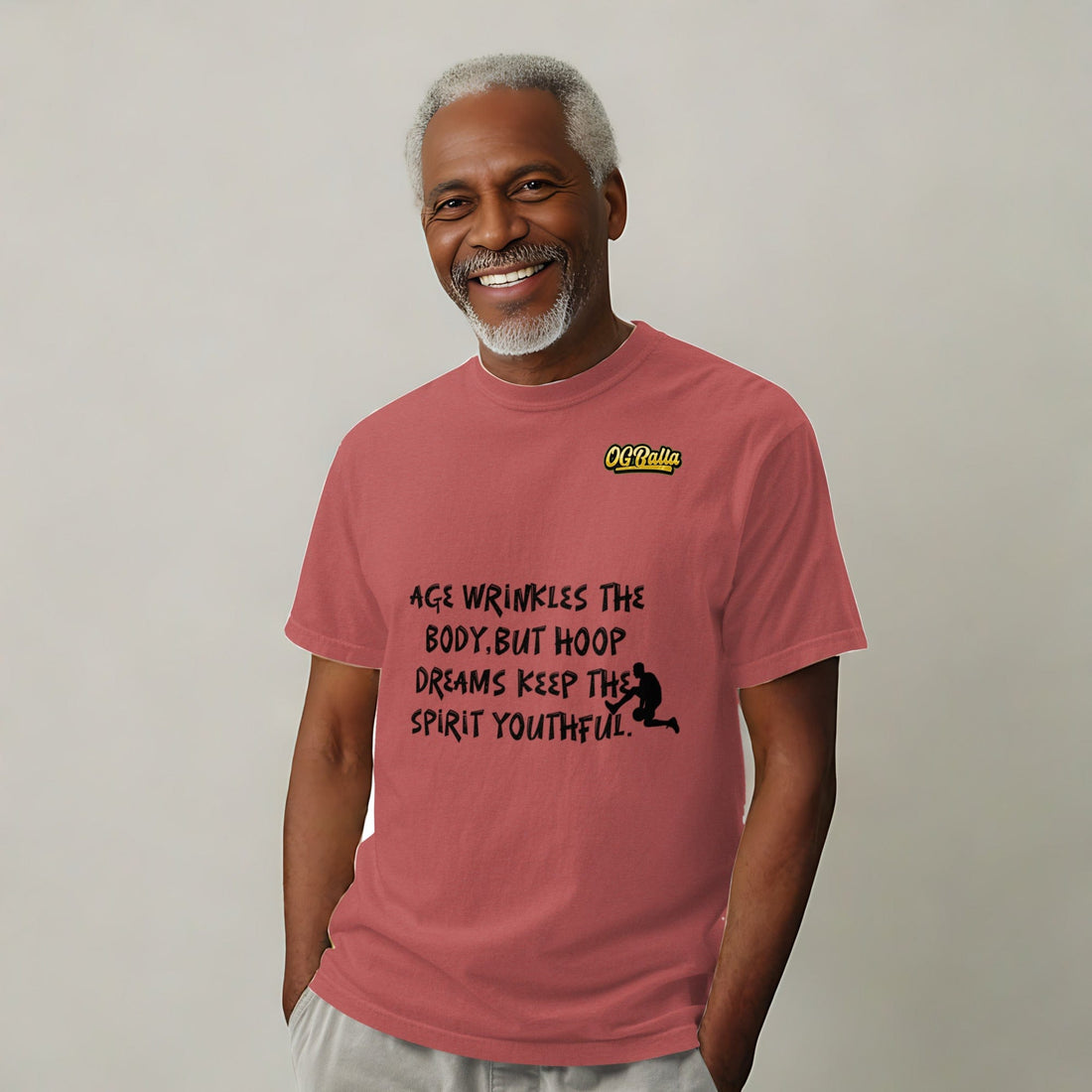 OGBALLA &quot;Hoop Dreams keep You Youthful&quot; Unisex heavyweight t-shirt