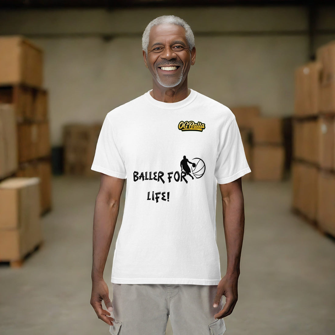 OGBALLA Balla For Life T-shirt poids lourd unisexe *NOUVEAU*