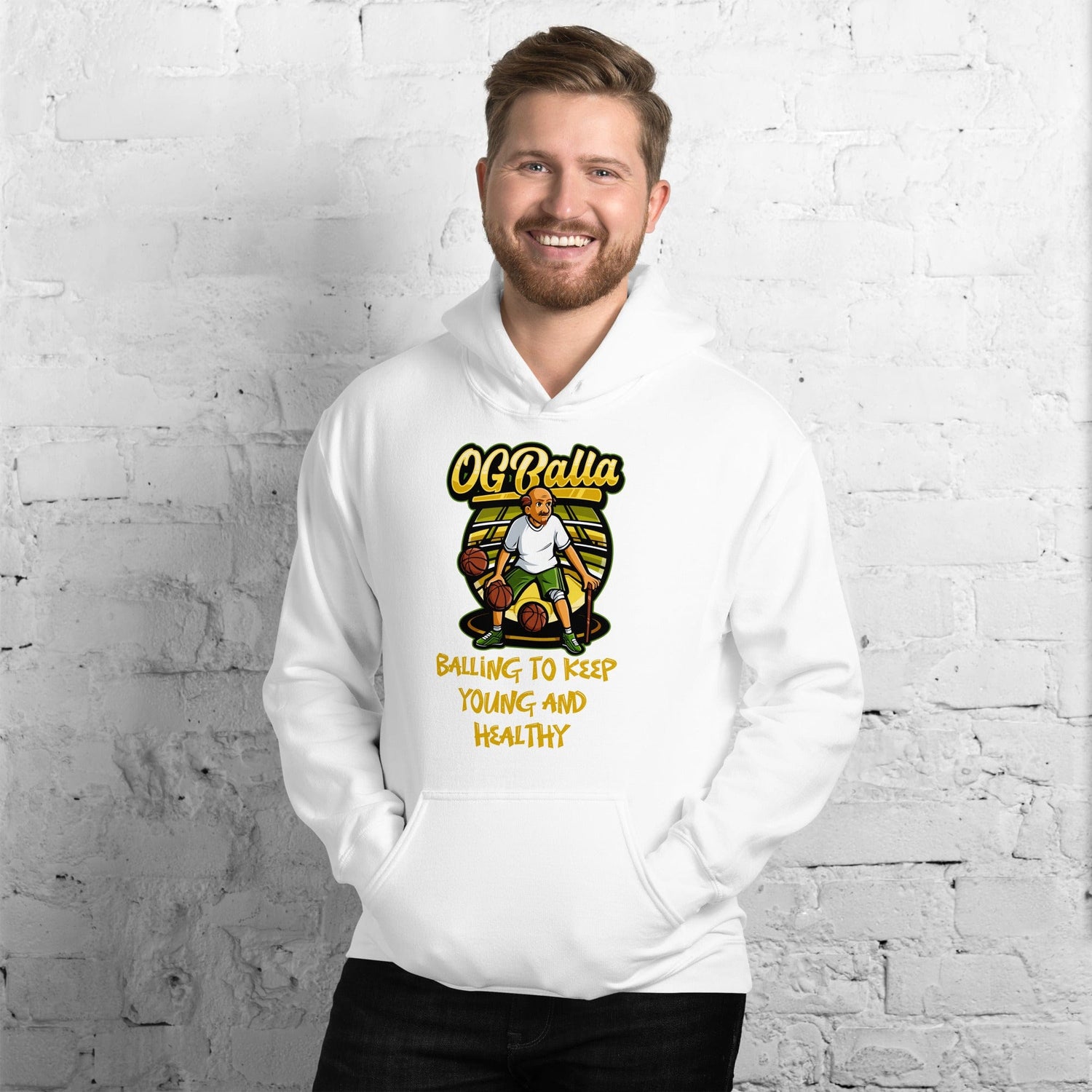 OGBALLA &quot;Balling To Keep Young and Healthy&quot; Unisex Hoodie - OGBALLA.com