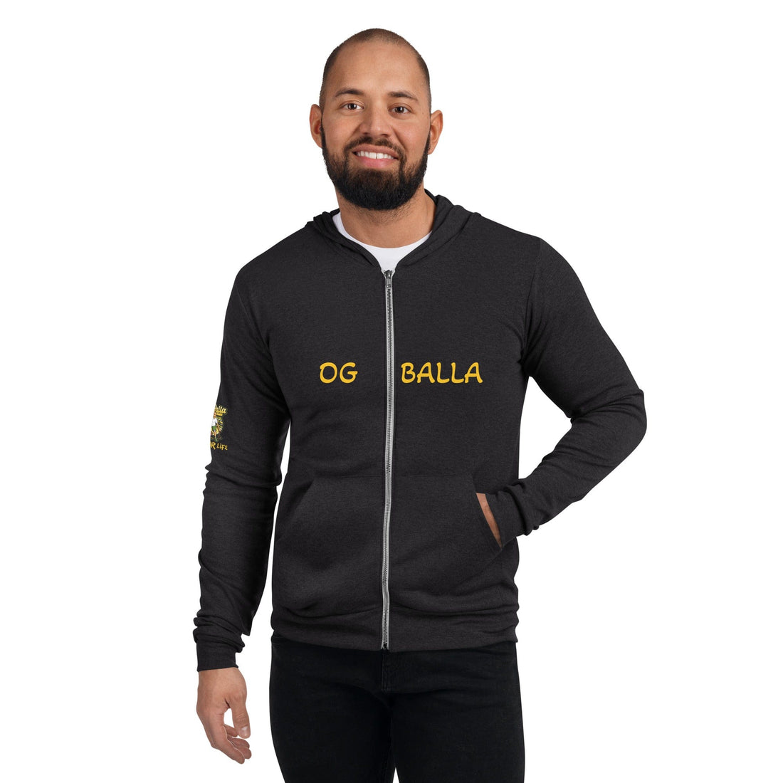 OGBALLA "Balla For Life" Unisex zip hoodie - OGBALLA.com