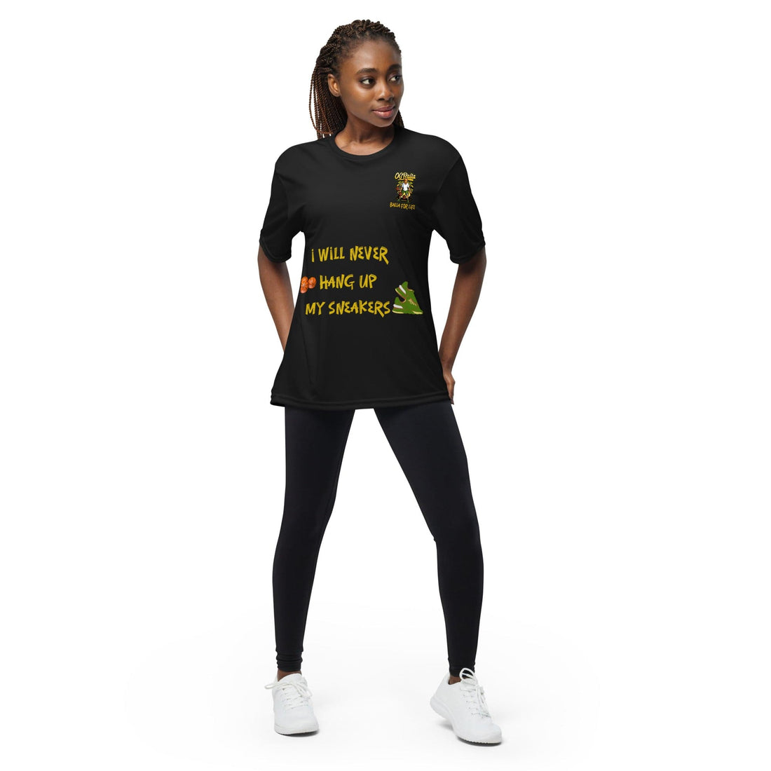 OGBALLA I Will Never Hang Up My Sneakers Unisex performance crew neck t-shirt