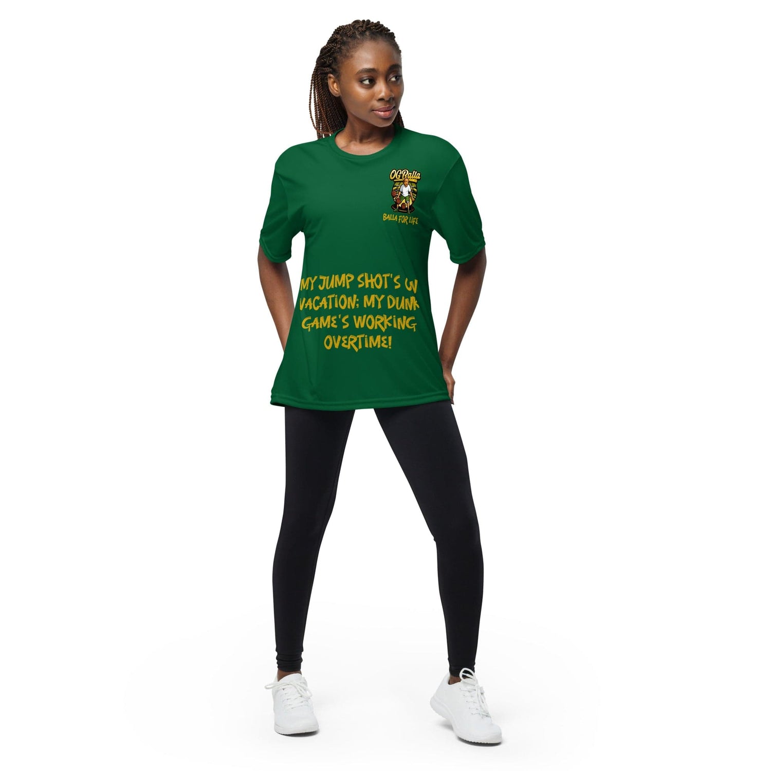 Dunk Overtime: The Humorous Basketball Statement Unisex performance crew neck t-shirt *NEW - OGBALLA.com