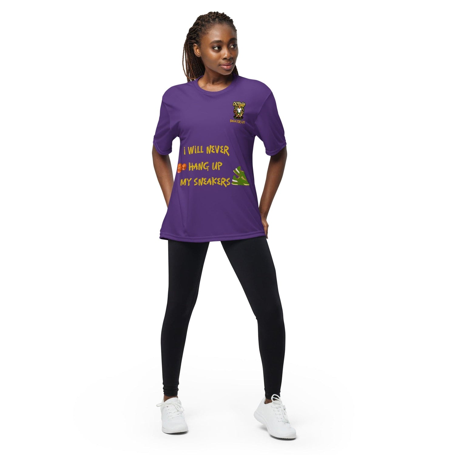 OGBALLA I Will Never Hang Up My Sneakers Unisex performance crew neck t-shirt