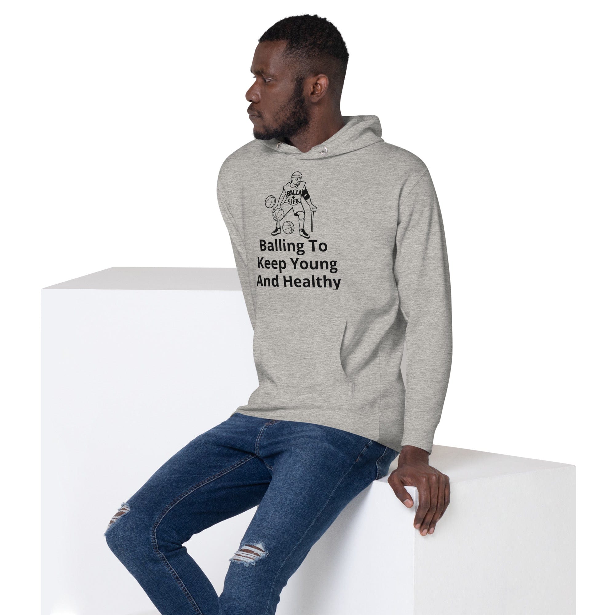 OGBALLA &quot;Balling To Keep Young and Healthy&quot; Quote Unisex Hoodie