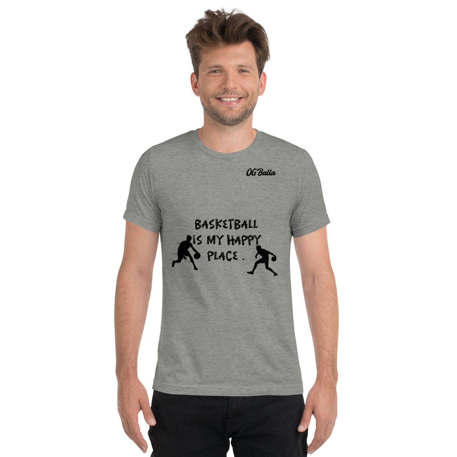 OGBALLA Basketball Is My Happy Short sleeve t-shirt