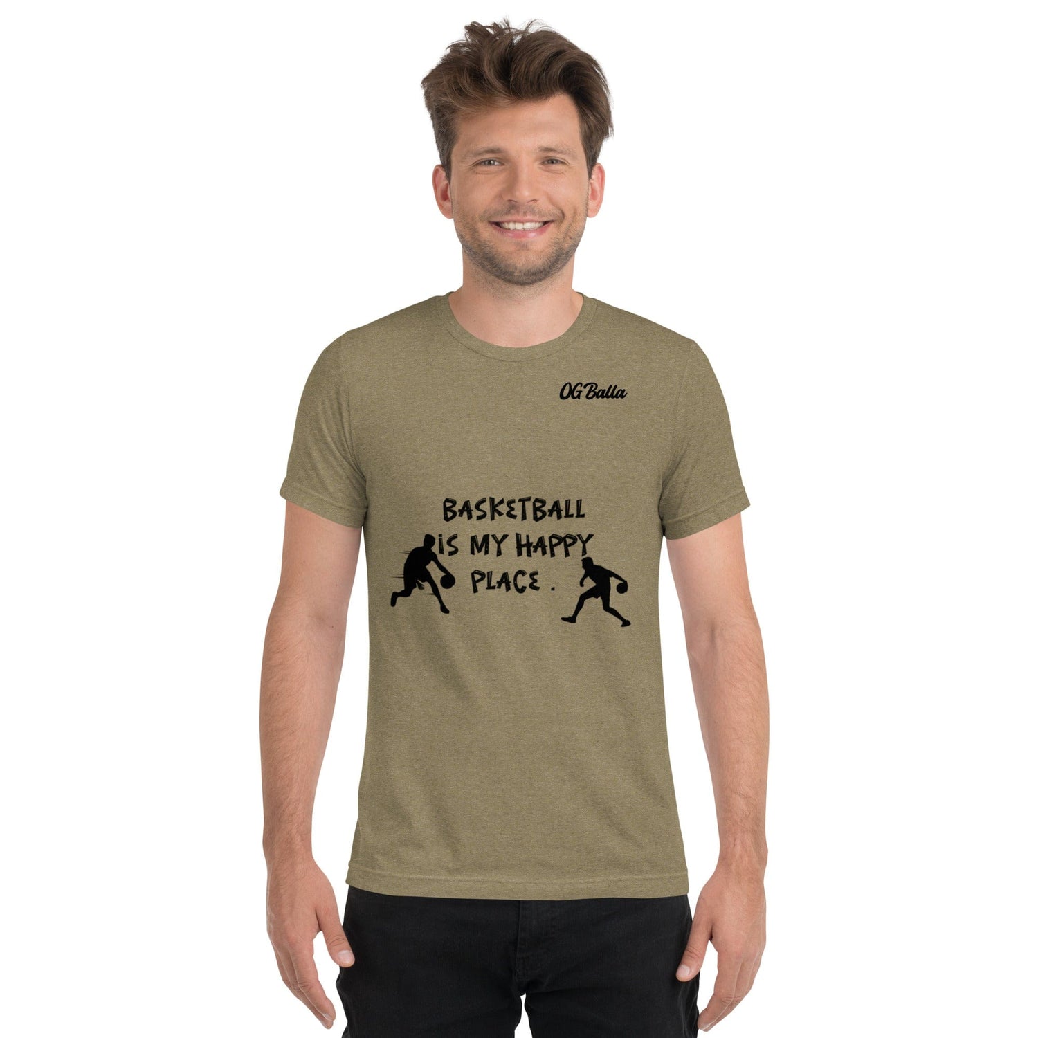 OGBALLA Basketball Is My Happy Short sleeve t-shirt