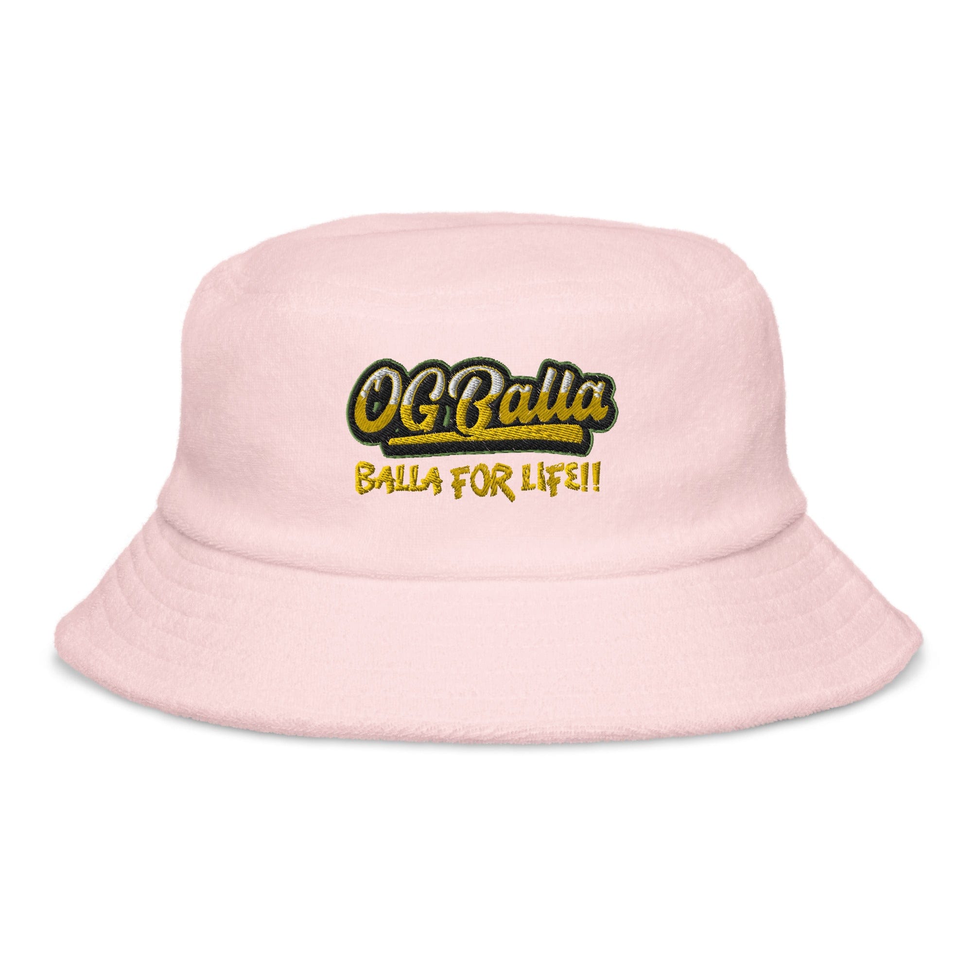 OGBALLA, *NEW* &quot;Balla For Life&quot; Unstructured terry cloth bucket hat - OGBALLA.com