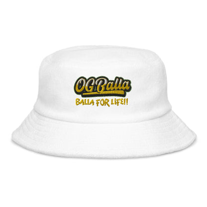 OGBALLA, *NEW* &quot;Balla For Life&quot; Unstructured terry cloth bucket hat - OGBALLA.com