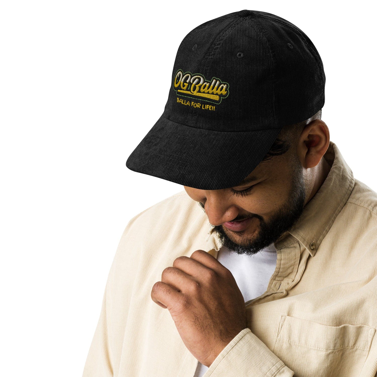 OGBALLA *NEW* &quot;Balla For Life&quot; Vintage corduroy cap - OGBALLA.com