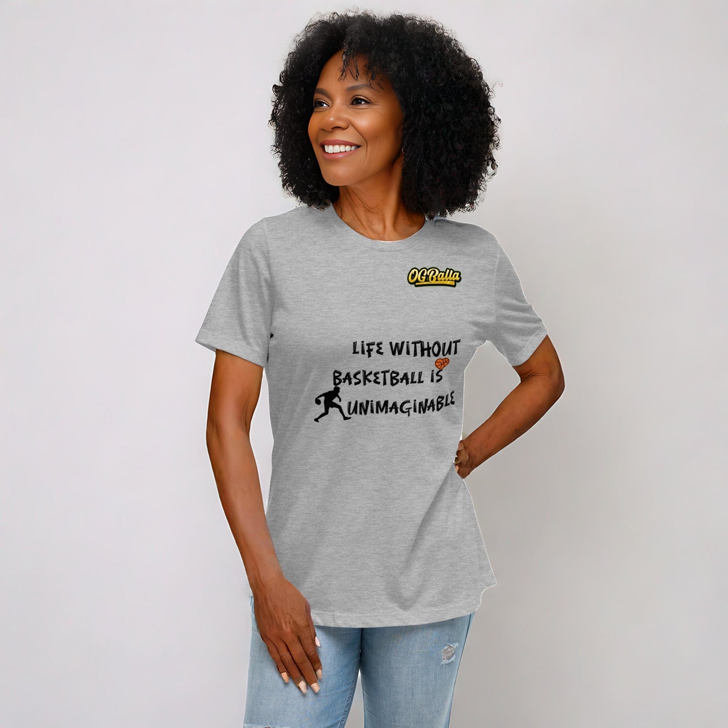 OGBALLA Life Without Balling T-shirt décontracté pour femmes *NOUVEAU*