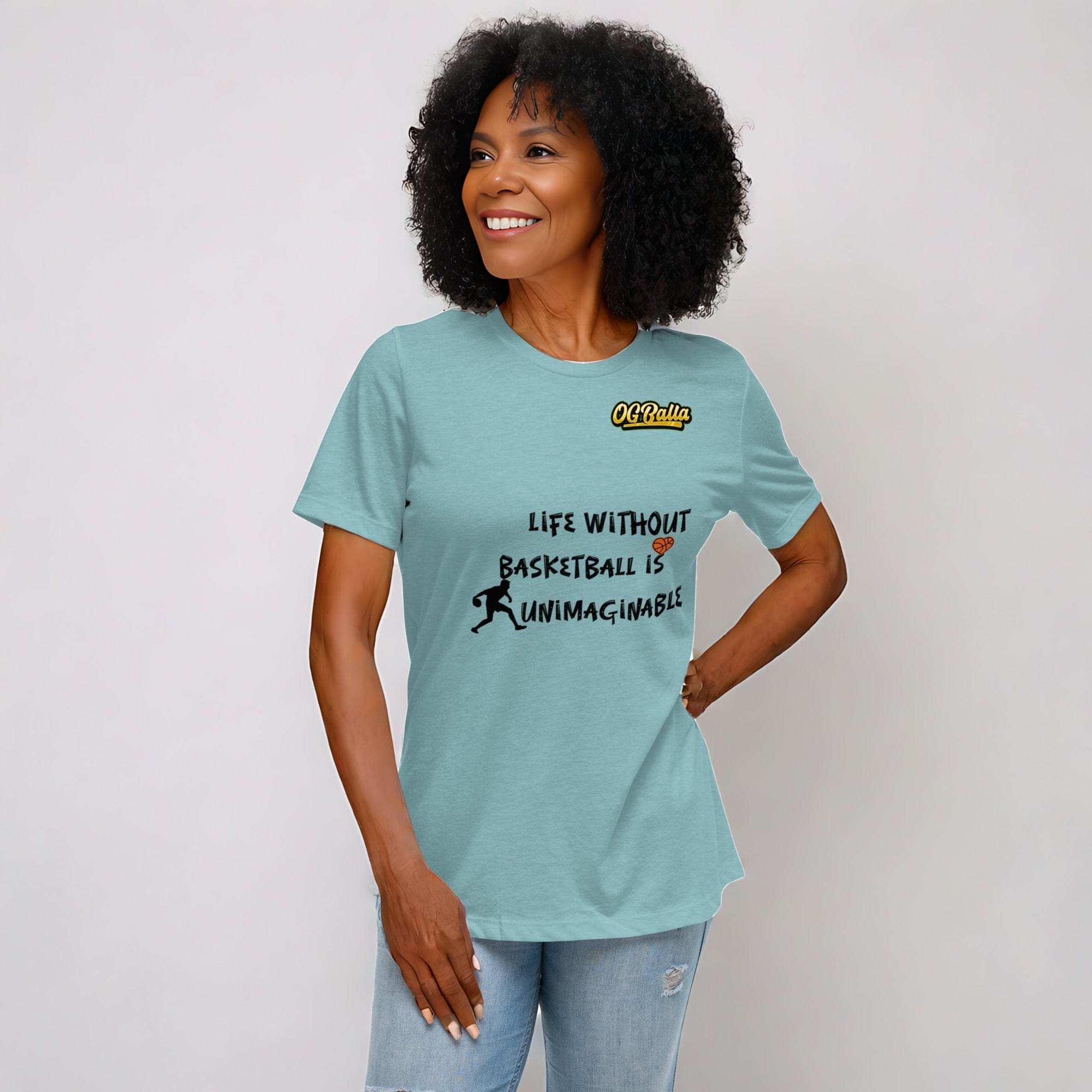 OGBALLA Life Without Balling T-shirt décontracté pour femmes *NOUVEAU*