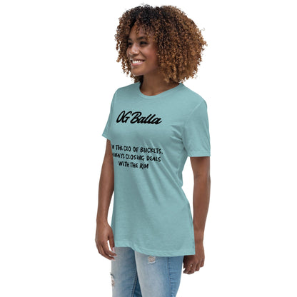 OGBALLA *NOUVEAU* Offres de clôture avec Swag : Citation humoristique de basket-ball du « PDG de Buckets » T-shirt décontracté pour femmes - Possédez le terrain !