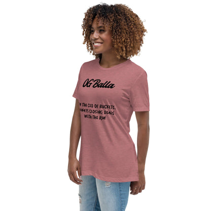 OGBALLA *NOUVEAU* Offres de clôture avec Swag : Citation humoristique de basket-ball du « PDG de Buckets » T-shirt décontracté pour femmes - Possédez le terrain !