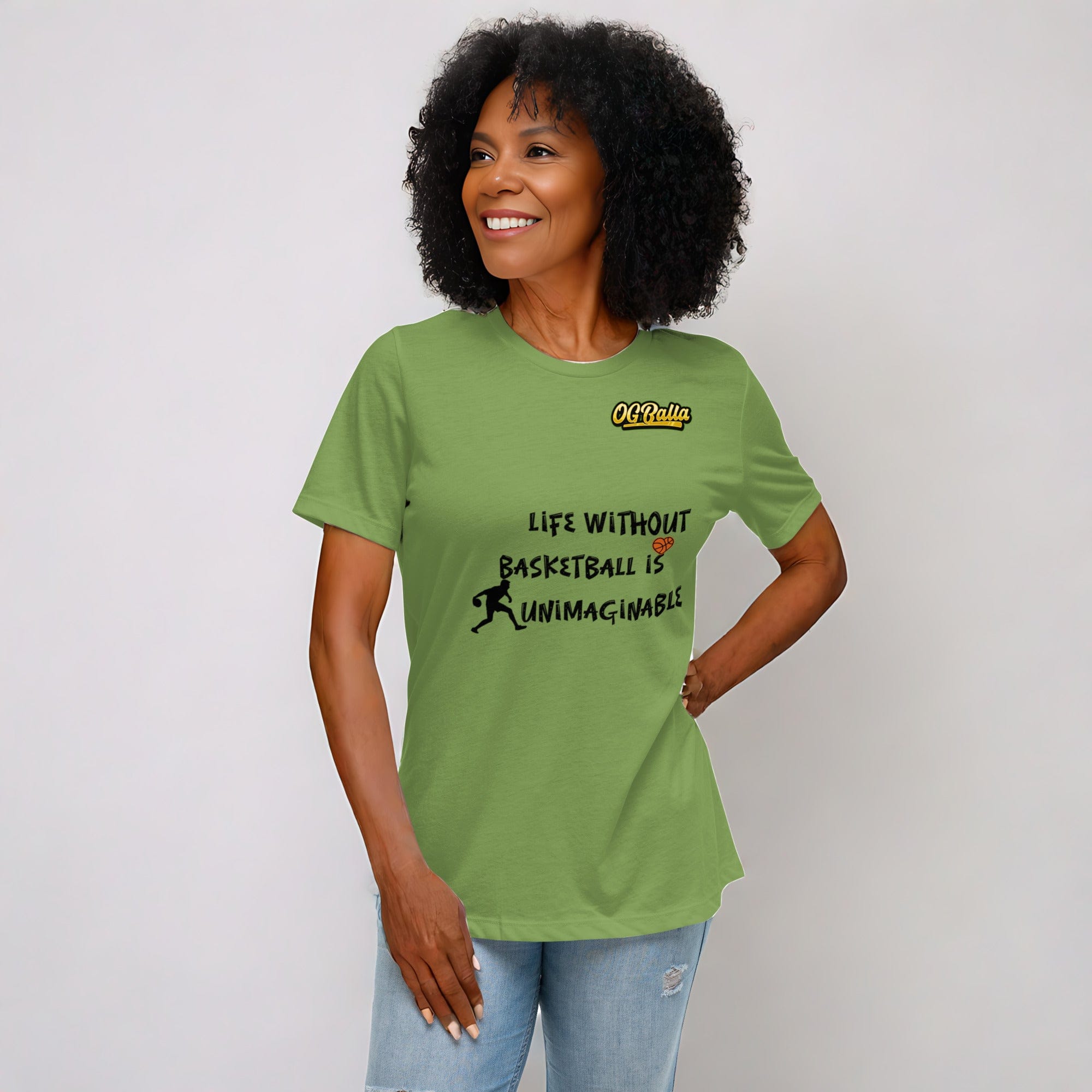 OGBALLA Life Without Balling T-shirt décontracté pour femmes *NOUVEAU*