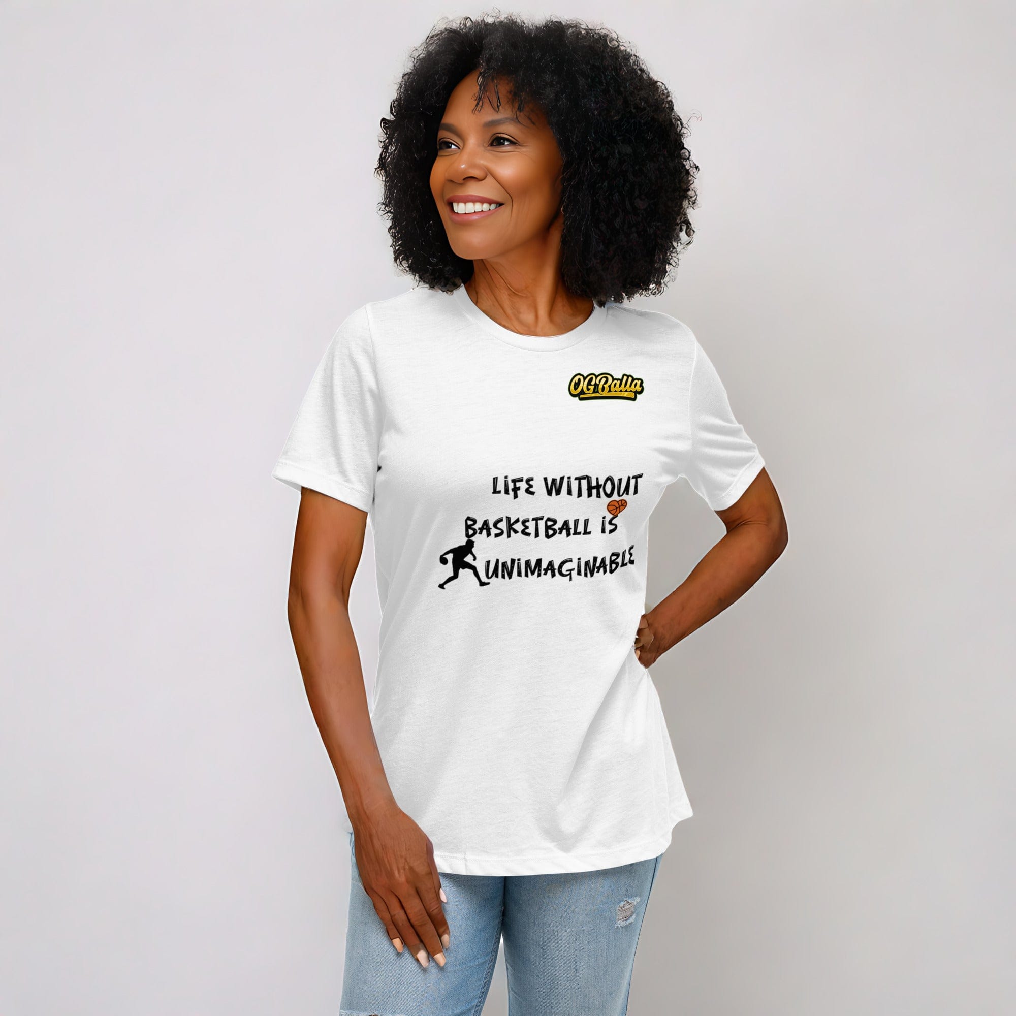 OGBALLA Life Without Balling T-shirt décontracté pour femmes *NOUVEAU*