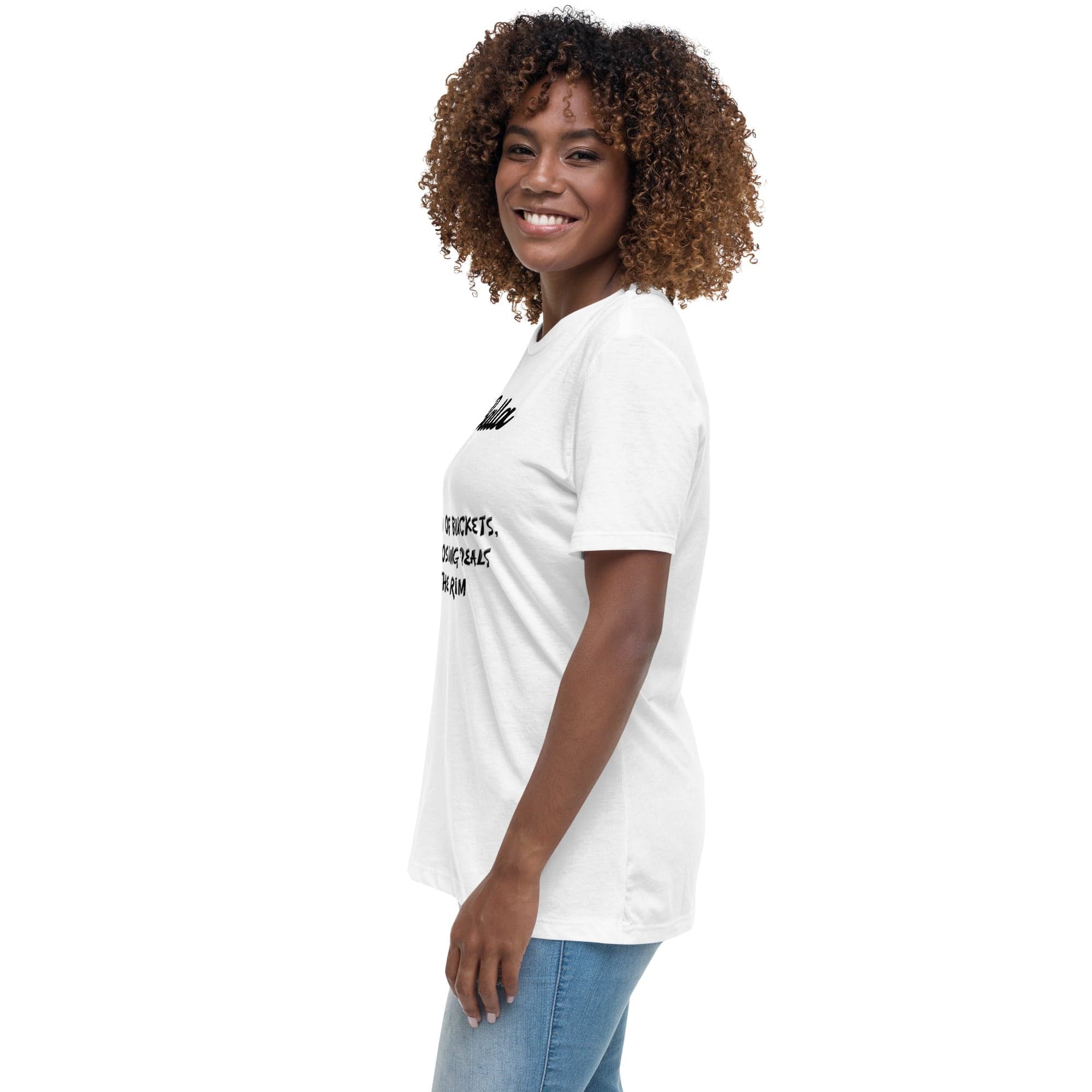 OGBALLA *NOUVEAU* Offres de clôture avec Swag : Citation humoristique de basket-ball du « PDG de Buckets » T-shirt décontracté pour femmes - Possédez le terrain !