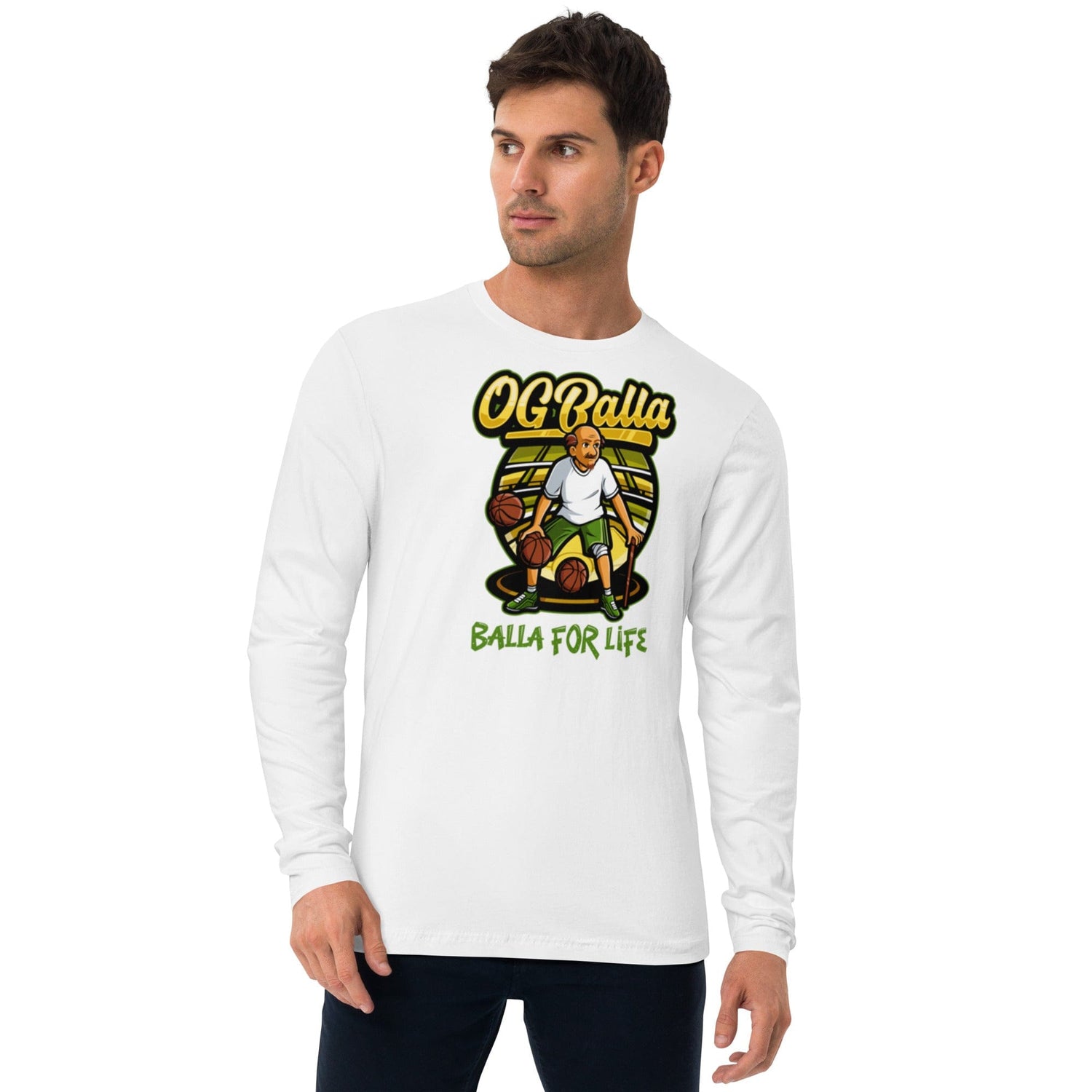 OGBALLA Balla For Life Long Sleeve Fitted Crew - OGBALLA.com