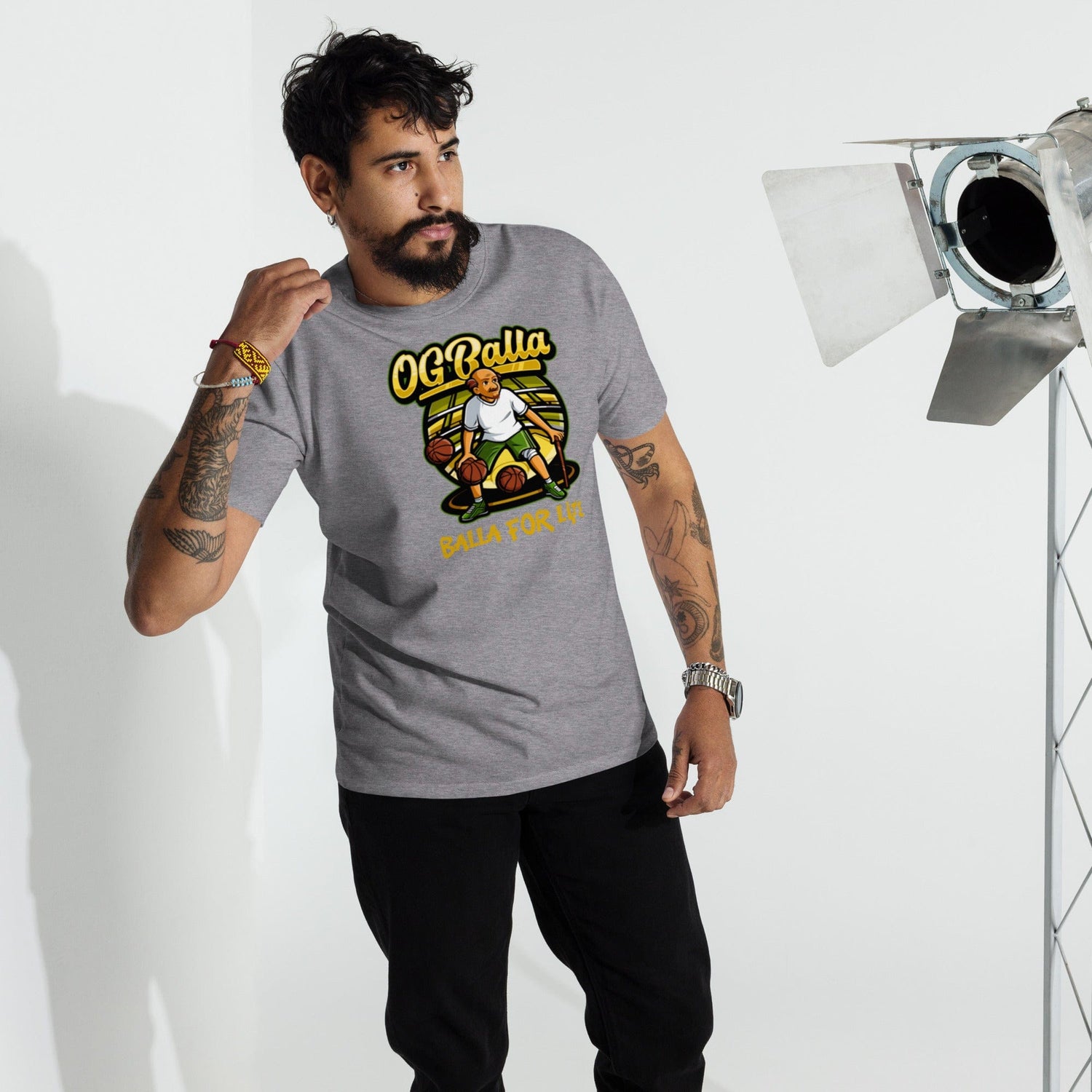 OGBALLA Balla For Life Men’s premium heavyweight tee - OGBALLA.com