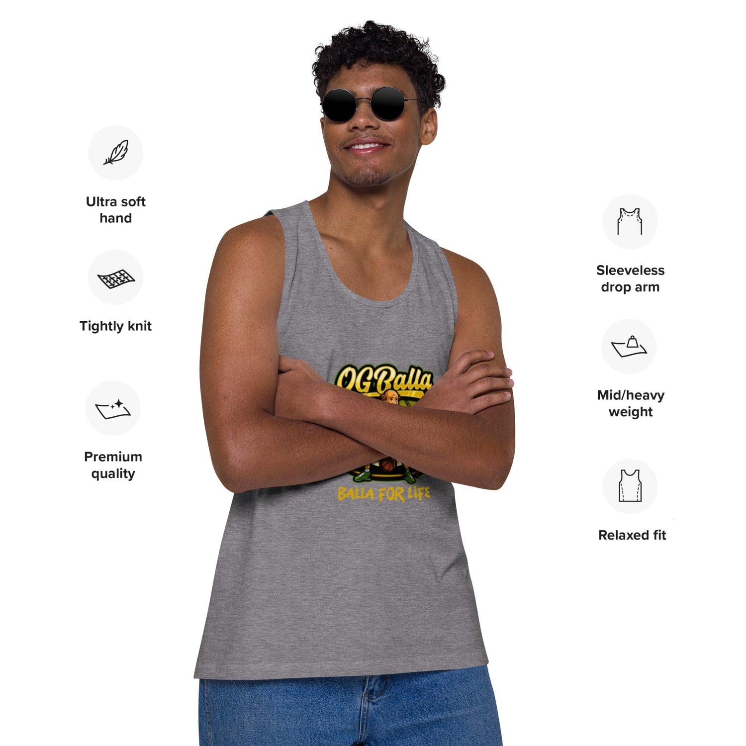 OGBALLA Balla For Life Men’s premium tank top - OGBALLA.com