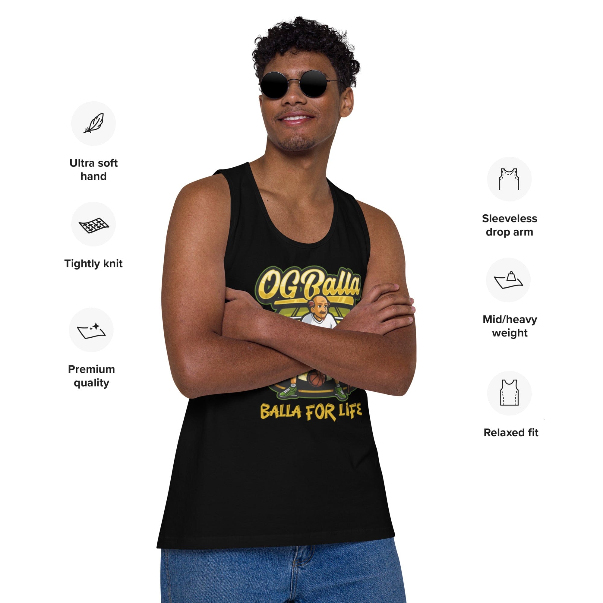 OGBALLA Balla For Life Men’s premium tank top - OGBALLA.com