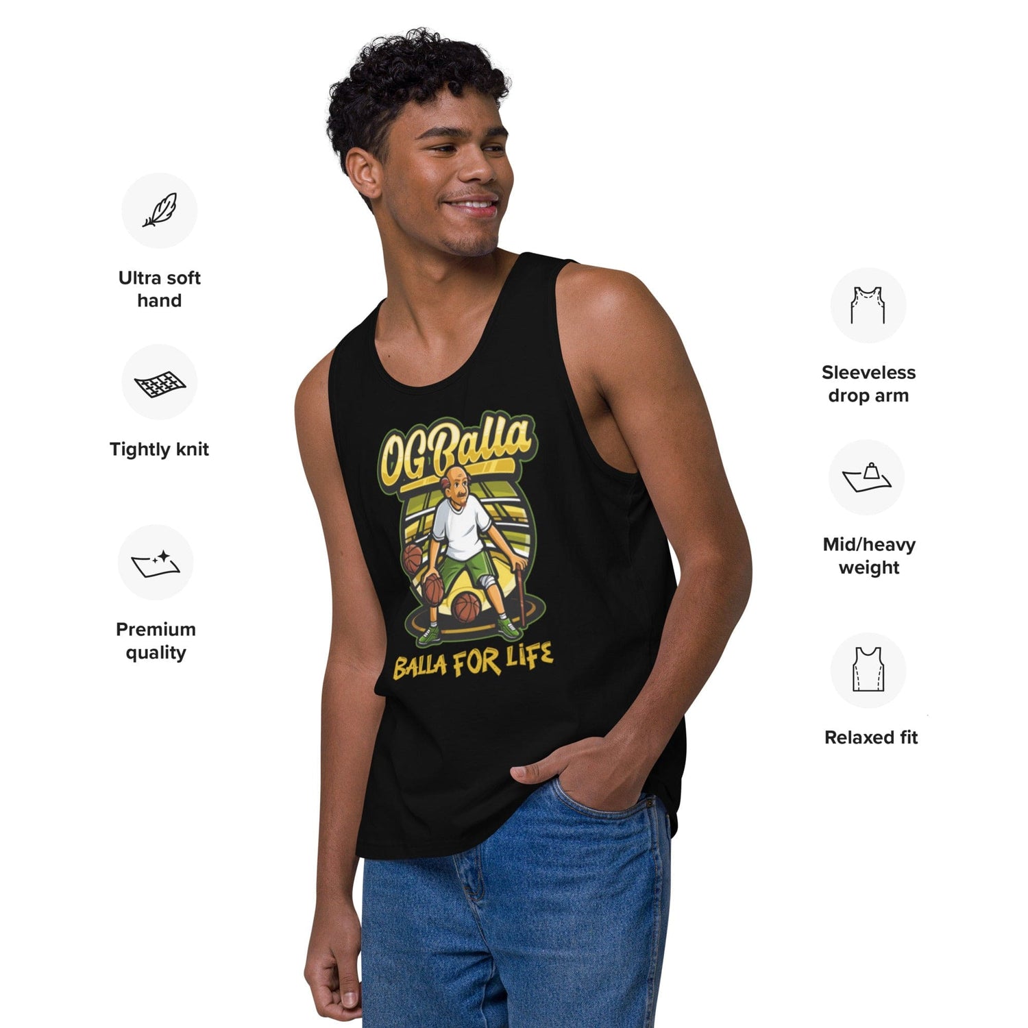 OGBALLA Balla For Life Men’s premium tank top - OGBALLA.com