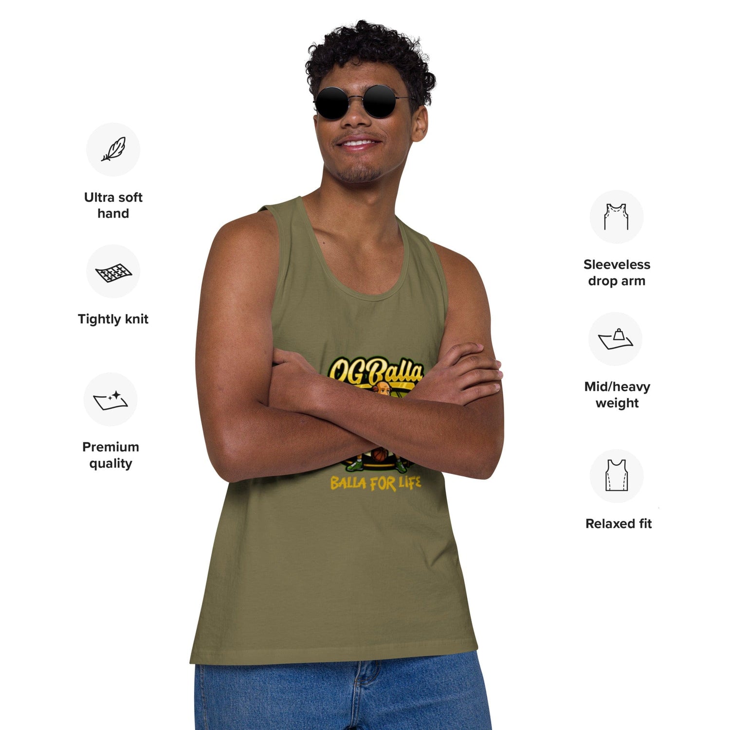 OGBALLA Balla For Life Men’s premium tank top - OGBALLA.com