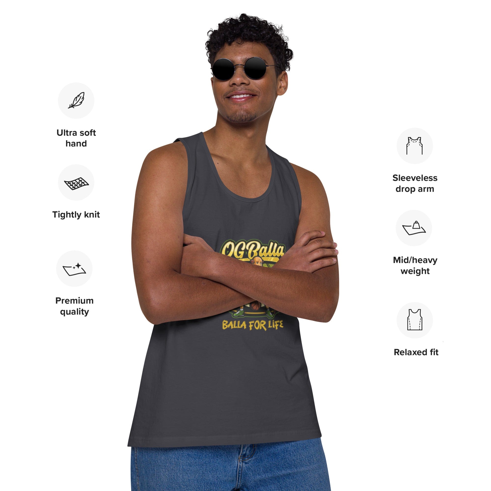 OGBALLA Balla For Life Men’s premium tank top - OGBALLA.com