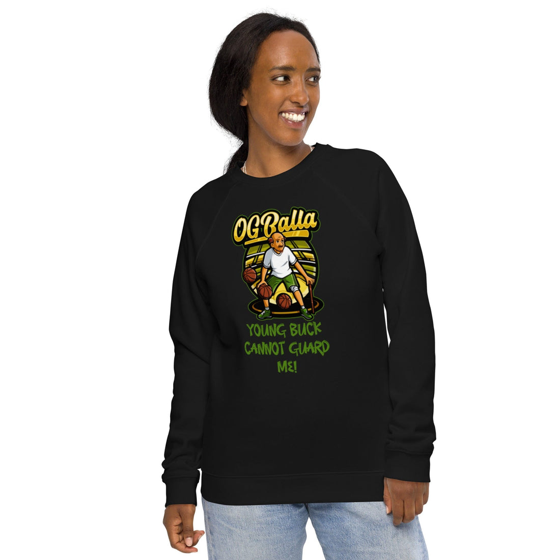 OGBALLA Young Buck Cannot Guard Me Unisex organic raglan sweatshirt - OGBALLA.com