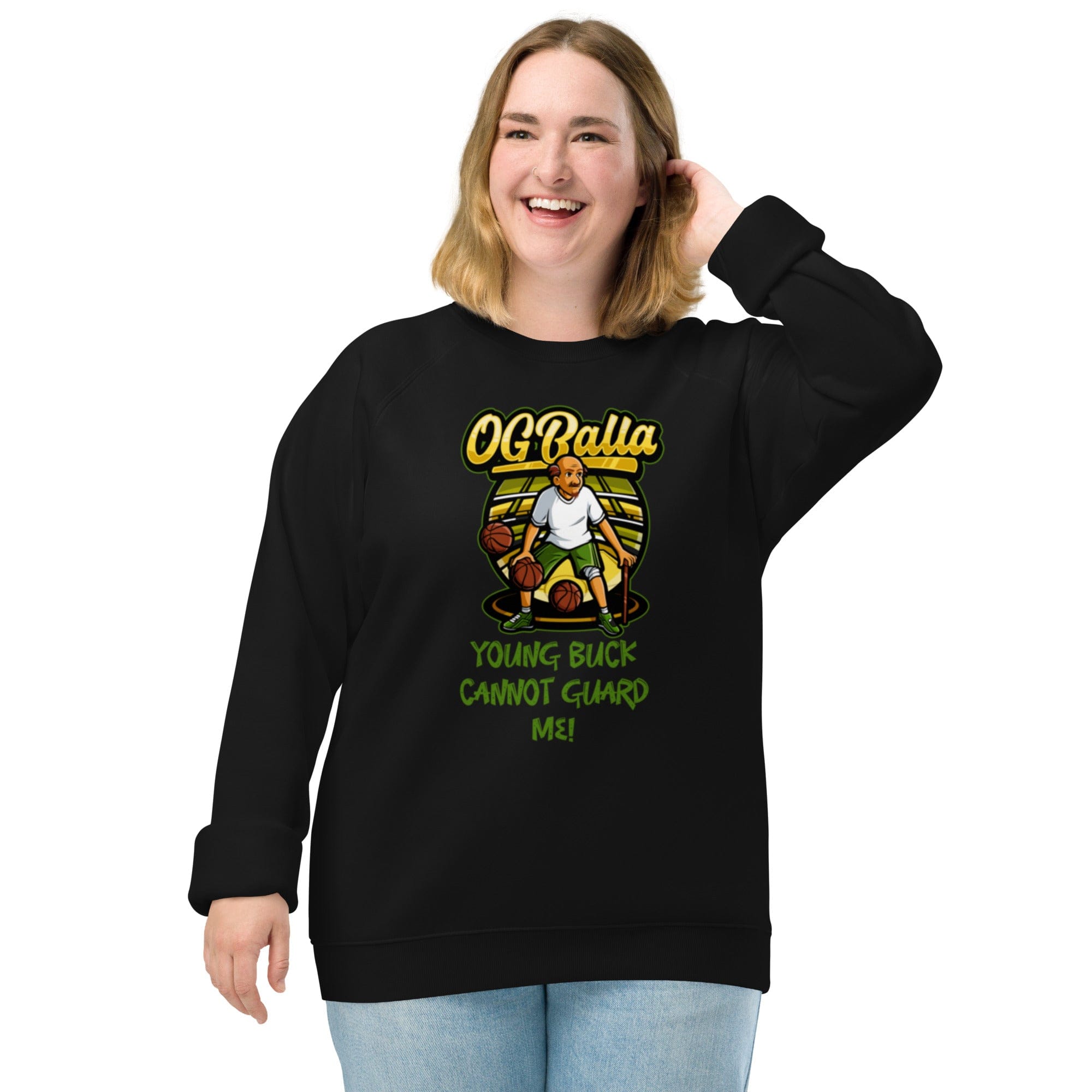 OGBALLA Young Buck Cannot Guard Me Unisex organic raglan sweatshirt - OGBALLA.com