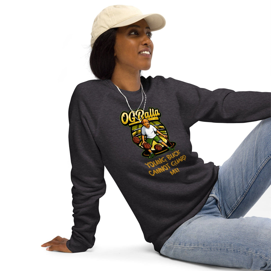 OGBALLA Young Buck Cannot Guard Me Unisex organic raglan sweatshirt - OGBALLA.com