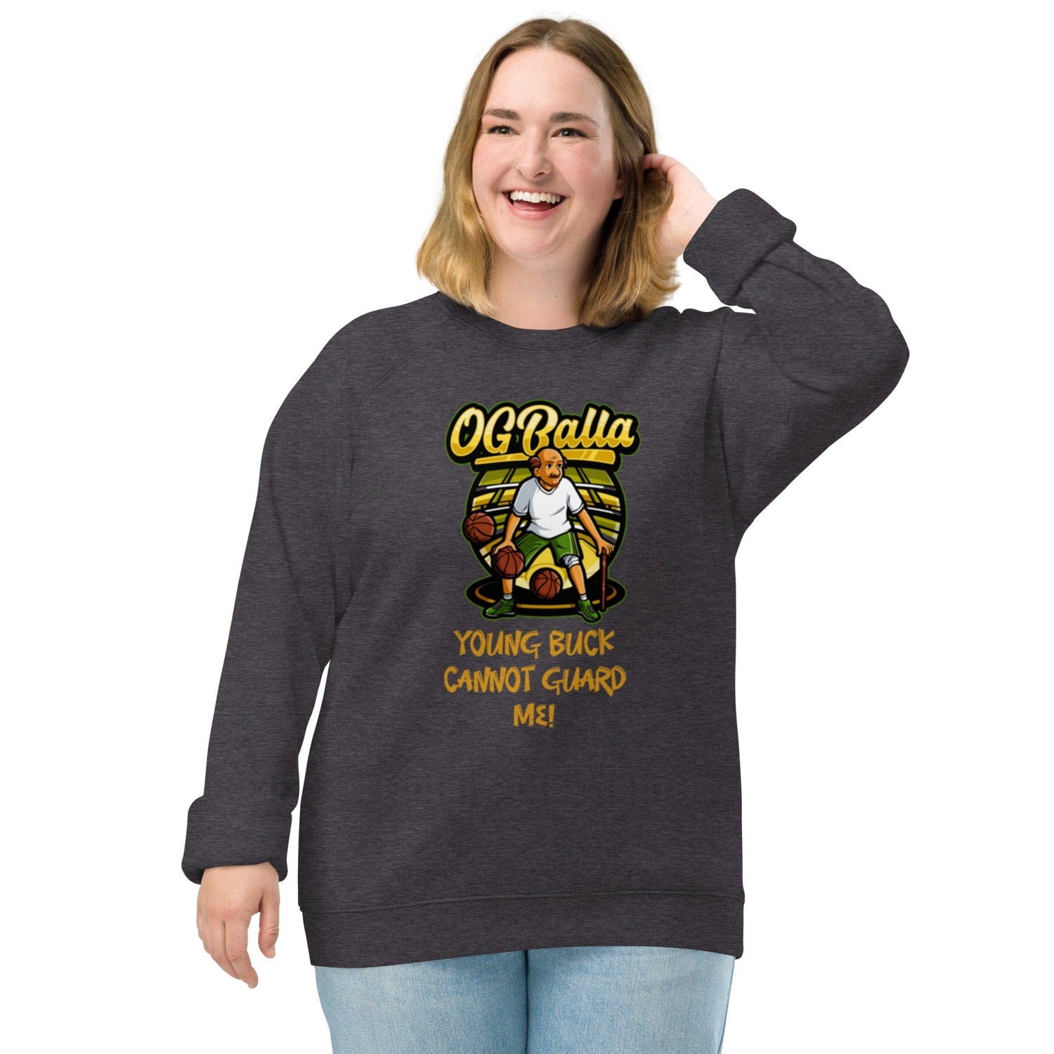 OGBALLA Young Buck Cannot Guard Me Unisex organic raglan sweatshirt - OGBALLA.com