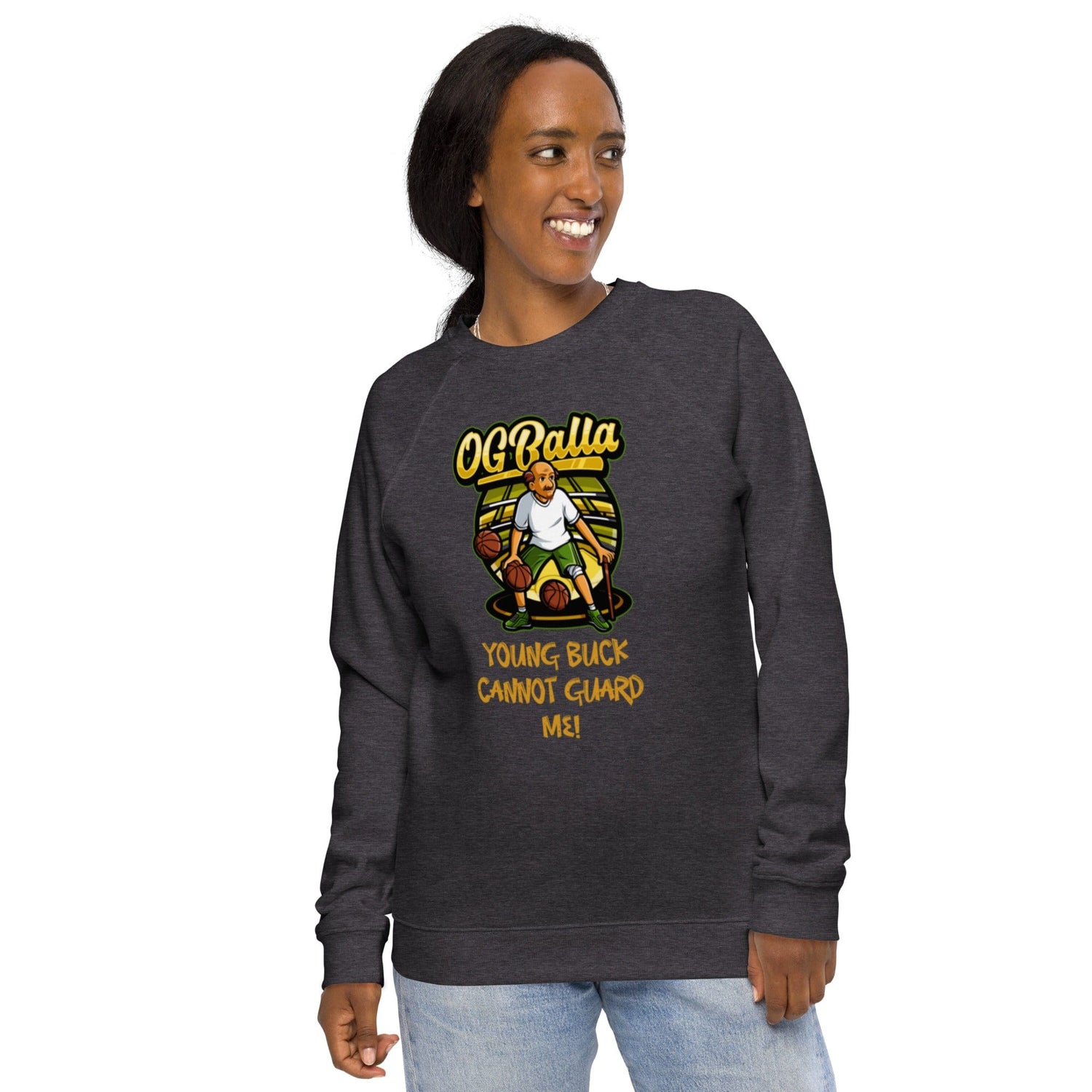 OGBALLA Young Buck Cannot Guard Me Unisex organic raglan sweatshirt - OGBALLA.com