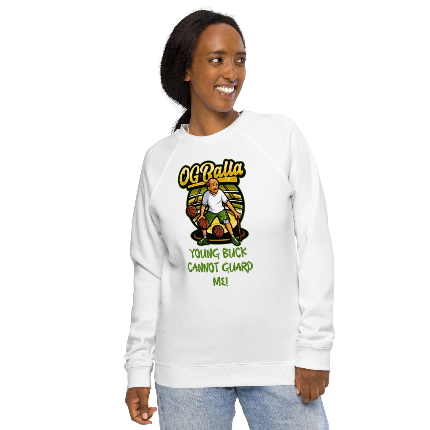 OGBALLA Young Buck Cannot Guard Me Unisex organic raglan sweatshirt - OGBALLA.com