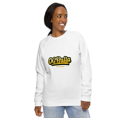 OGBALLA Balla For Life Unisex organic raglan sweatshirt - OGBALLA.com