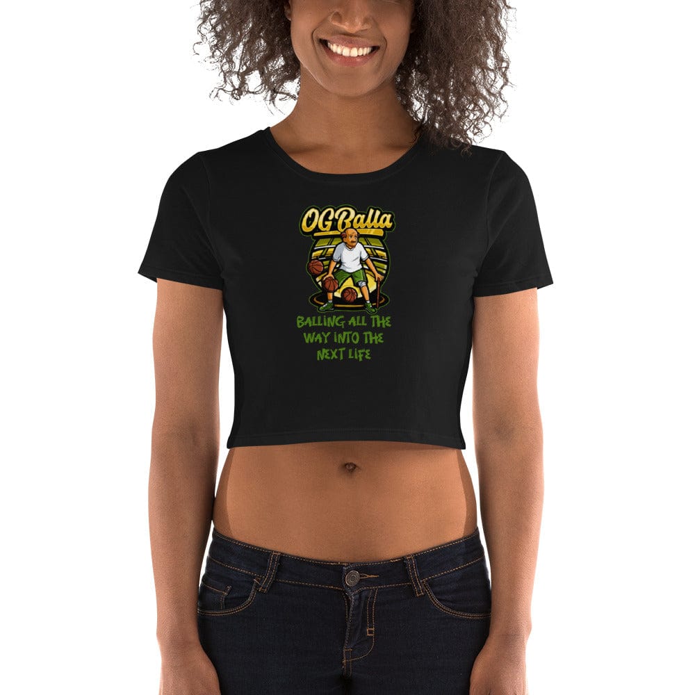 OGBALLA Balling All The Way Into The Next Life Women’s Crop Tee - OGBALLA.com