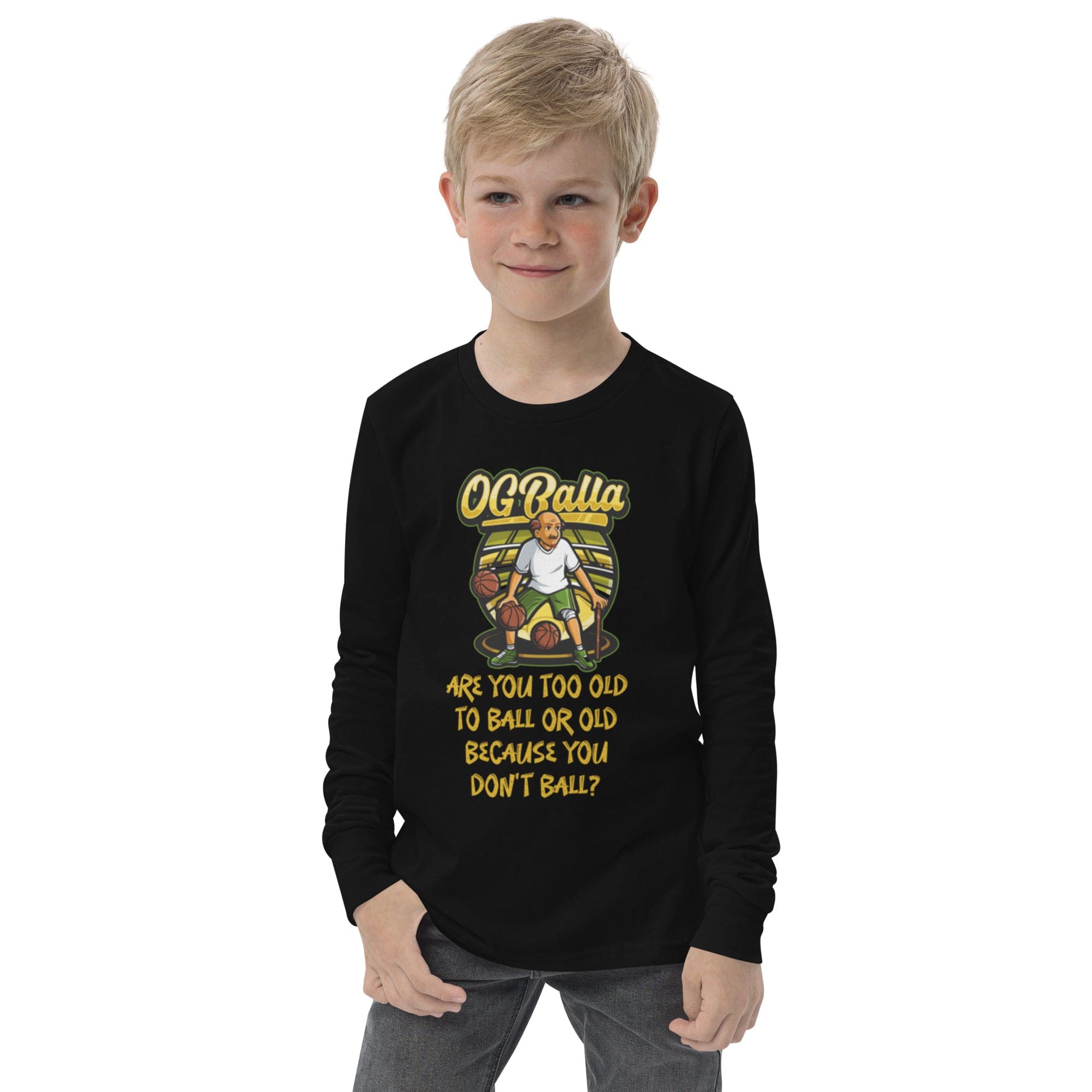 OGBALLA Are You Too Old To Ball Youth long sleeve tee - OGBALLA.com