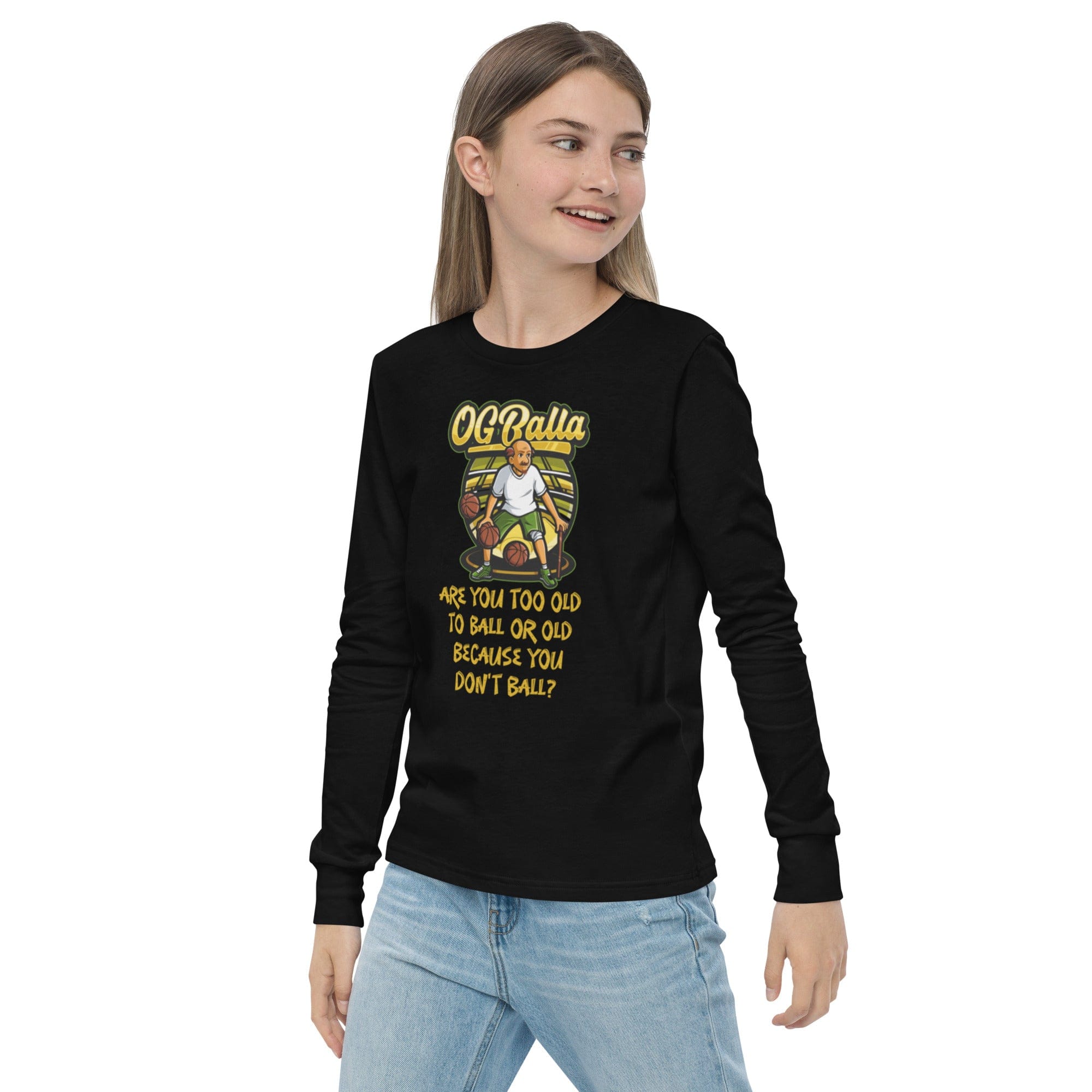 OGBALLA Are You Too Old To Ball Youth long sleeve tee - OGBALLA.com