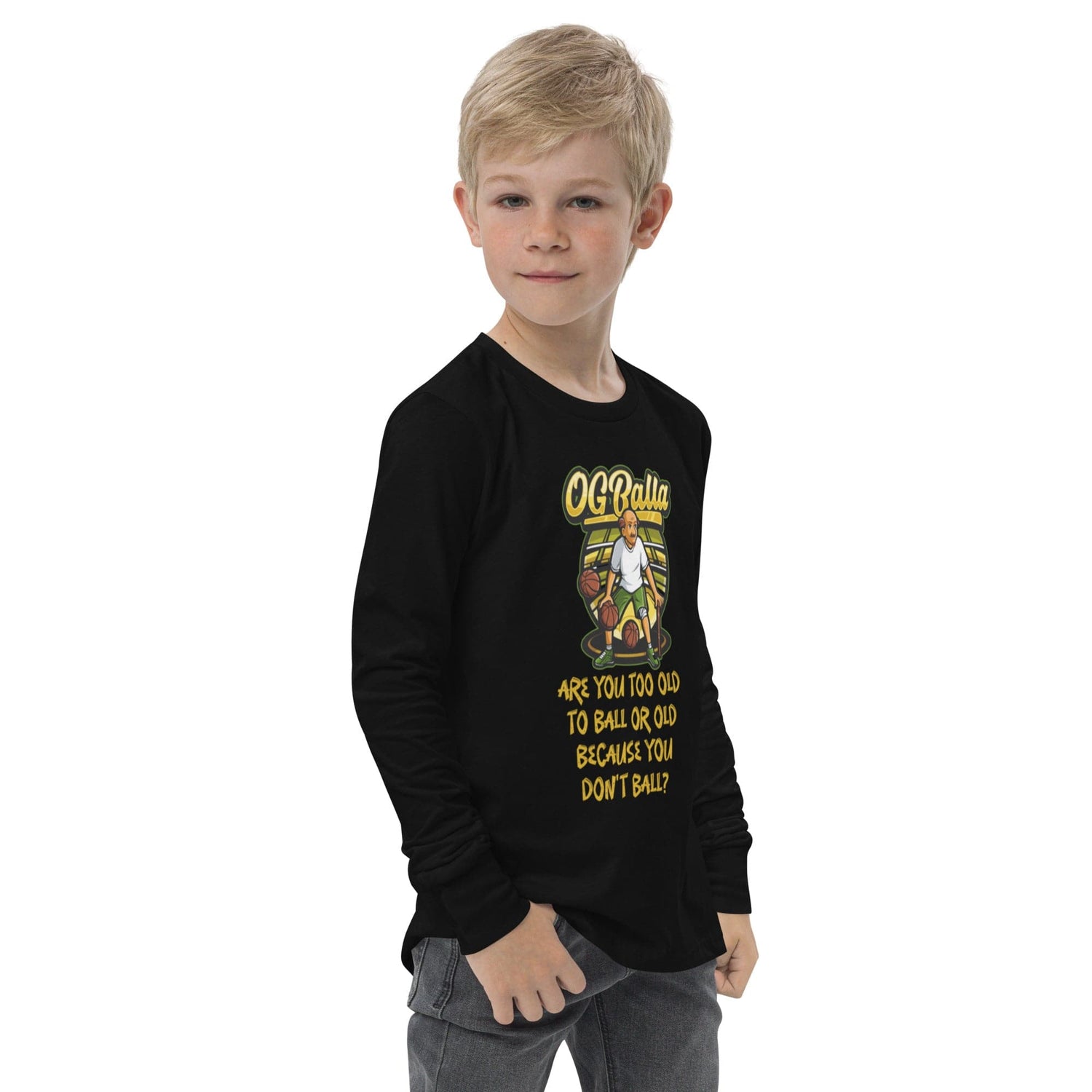 OGBALLA Are You Too Old To Ball Youth long sleeve tee - OGBALLA.com