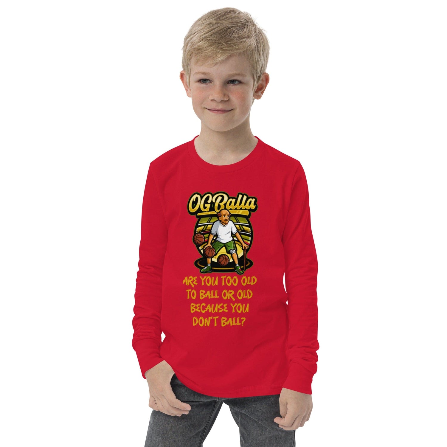 OGBALLA Are You Too Old To Ball Youth long sleeve tee - OGBALLA.com