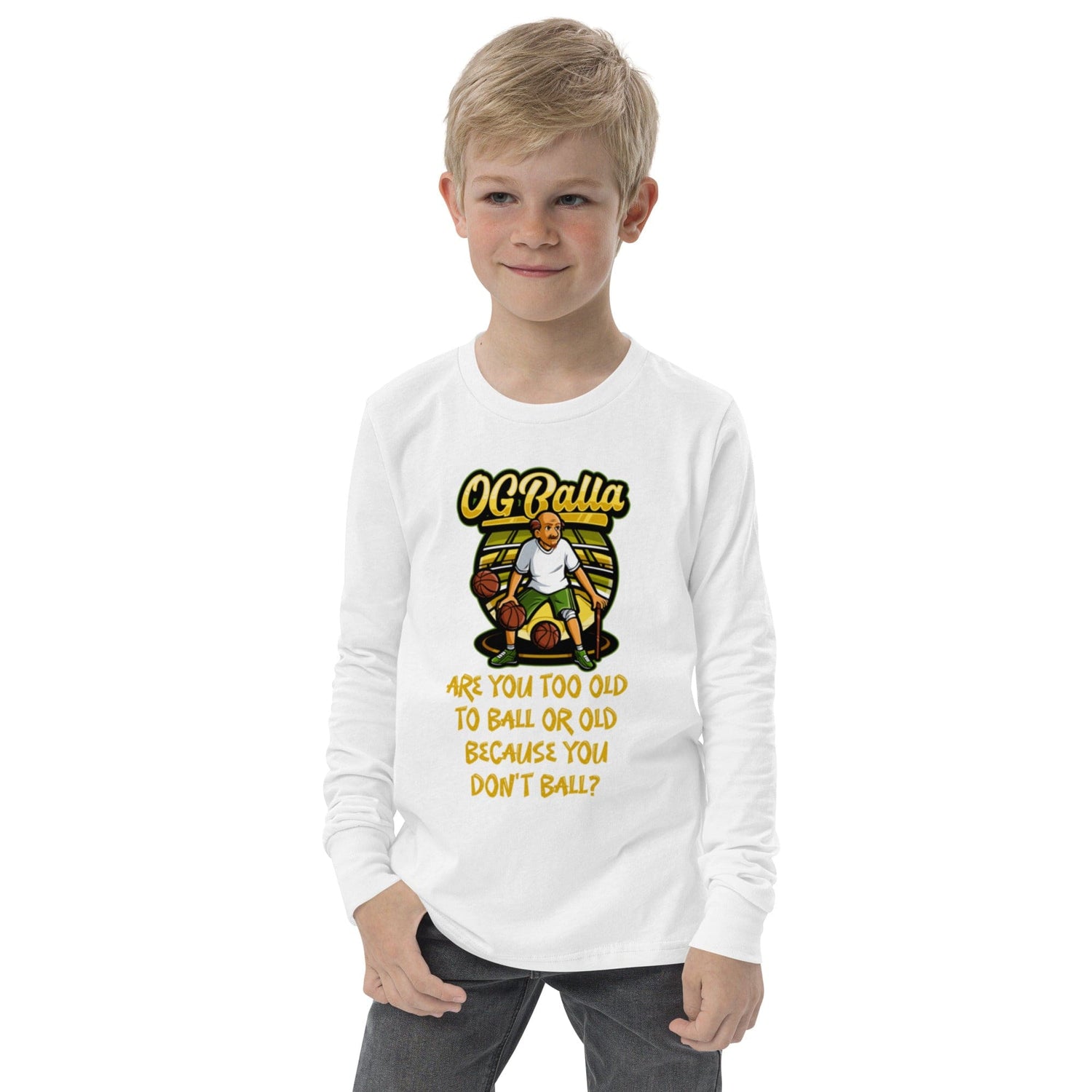 OGBALLA Are You Too Old To Ball Youth long sleeve tee - OGBALLA.com