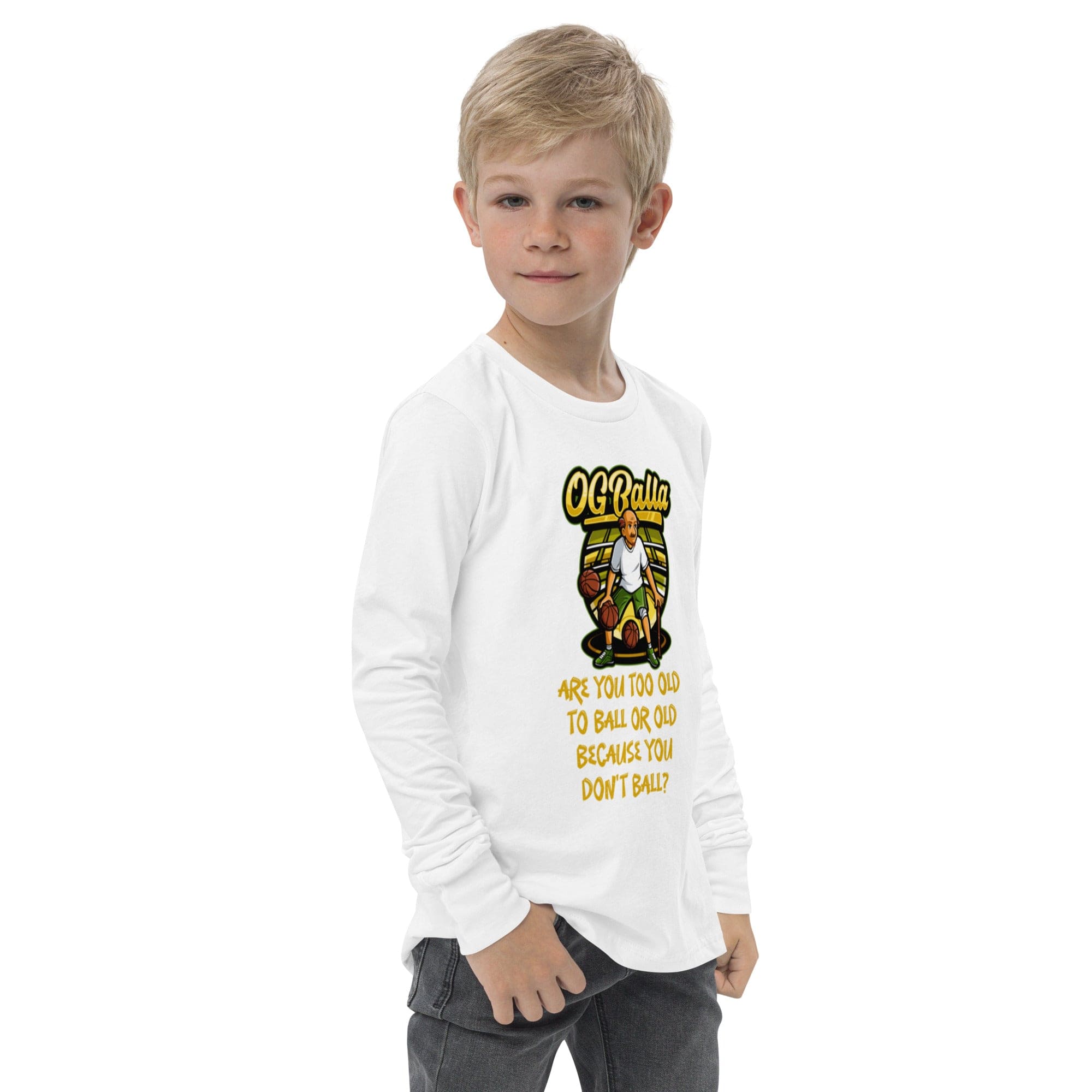 OGBALLA Are You Too Old To Ball Youth long sleeve tee - OGBALLA.com